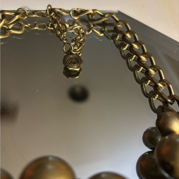 RJ Graziano Statement Necklace Chain Rhinestone & Faux Pearls - Picture 3 of 3